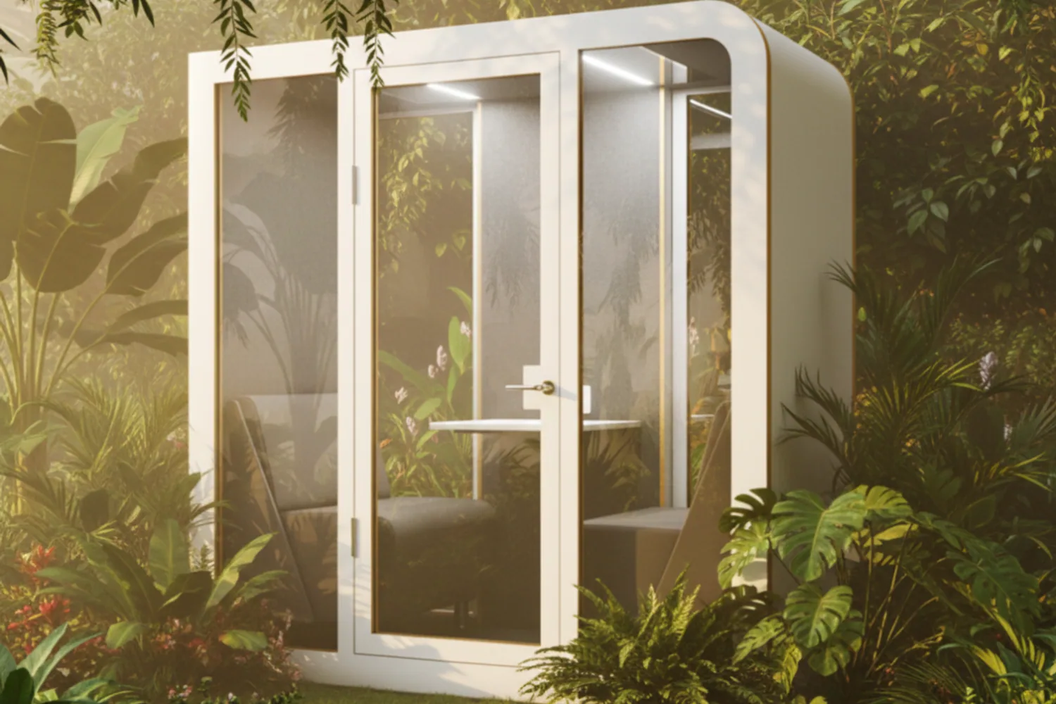 Silentbox Duet Premium w otoczeniu zieleni – trend biofilii 2026